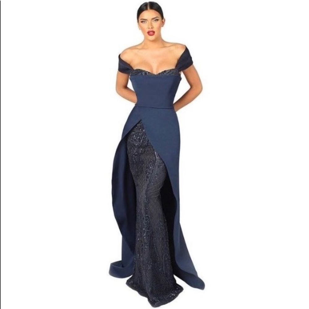 Beautiful navy blue gown